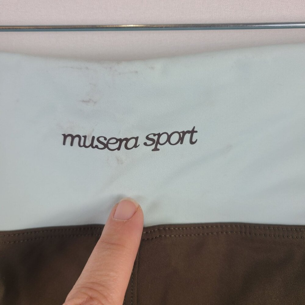 NWT Musera Womens Brown & Light Blue High-Waisted Leggings Sz S - Picture 7 of 7